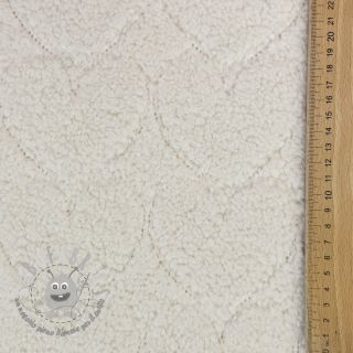 Tessuto per cappotti TEDDY Hearts in hearts ecru