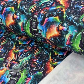 Felpa garzata JOGGING Game over design A digital print
