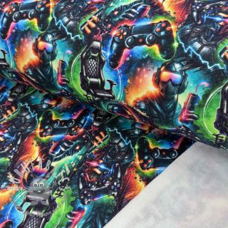 Felpa garzata JOGGING Game over design A digital print