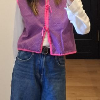 Lino prelavato orchid purple