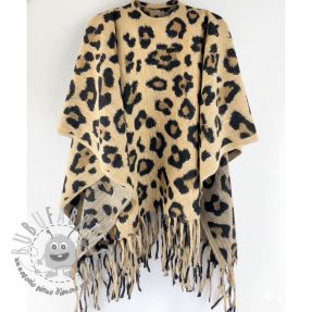 Poncho PRATO boiled wool Panther sand