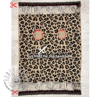 Poncho PRATO boiled wool Panther sand