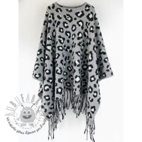 Poncho PRATO boiled wool Panther grey