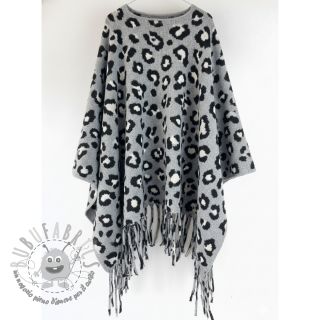 Poncho PRATO boiled wool Panther grey