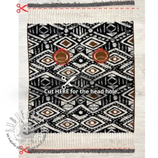 Poncho PRATO boiled wool design E