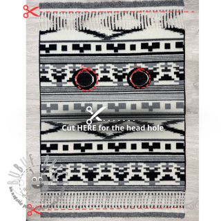 Poncho PRATO boiled wool design I