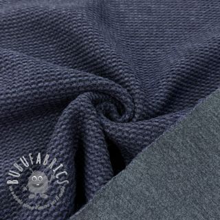 Tessuto per cappotti DOUBLE FACE WITH JERSEY dark blue