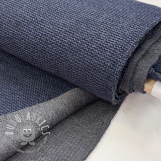 Tessuto per cappotti DOUBLE FACE WITH JERSEY dark blue