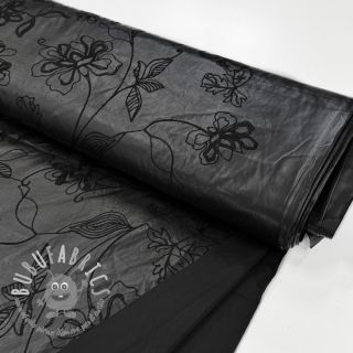 Ecopelle per abbigliamento Flowers design B