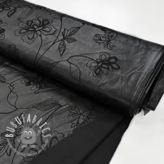 Ecopelle per abbigliamento Flowers design B