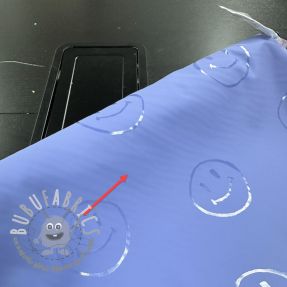 Raincoat fabric Happy faces purple 2nd class