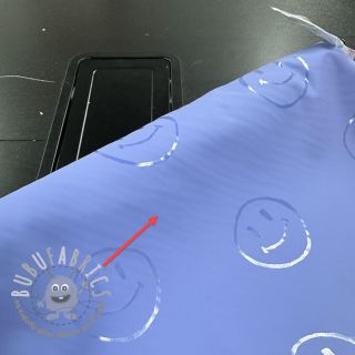 Raincoat fabric Happy faces purple 2nd class