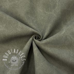 Tessuto CANVAS STONEWASHED army green