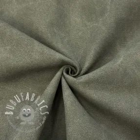 Tessuto CANVAS STONEWASHED army green