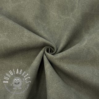 Tessuto CANVAS STONEWASHED army green