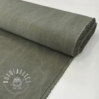 Tessuto CANVAS STONEWASHED army green