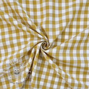 Tessuto di cotone Check ochre