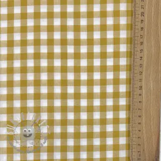 Tessuto di cotone Check ochre