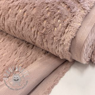 Pelliccia sintetica FOIL dark rose