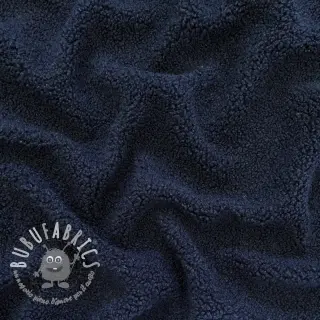 Tessuto per cappotti TEDDY navy