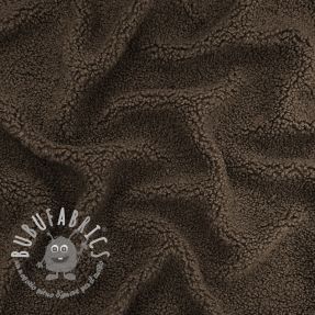 Tessuto per cappotti TEDDY dark brown