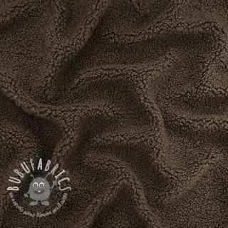 Tessuto per cappotti TEDDY dark brown
