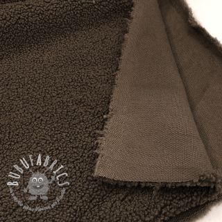 Tessuto per cappotti TEDDY dark brown
