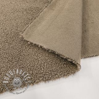 Tessuto per cappotti TEDDY soft taupe