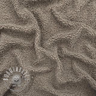 Tessuto per cappotti TEDDY taupe