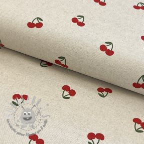 Tessuto decorativo Linenlook Cherries natural