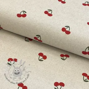 Tessuto decorativo Linenlook Cherries natural