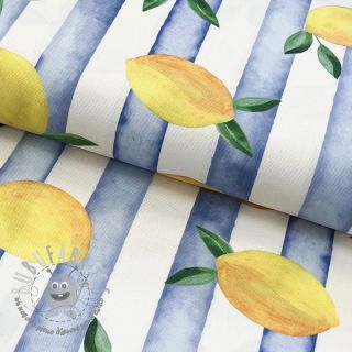 Tessuto decorativo Lemons blue digital print