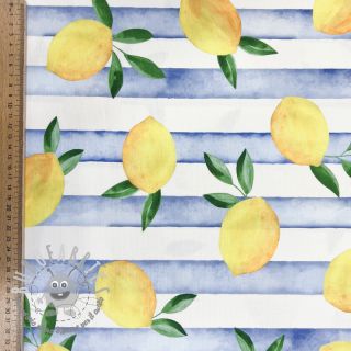 Tessuto decorativo Lemons blue digital print