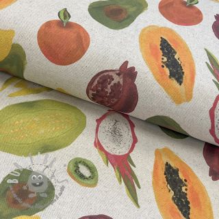 Tessuto decorativo Linenlook Fruit digital print
