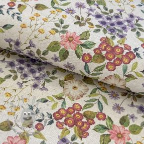 Tessuto decorativo Linenlook Flowers meadow digital print