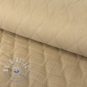 Mussola/Doppia garza QUILT Wave beige