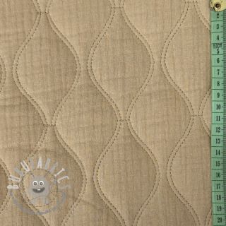 Mussola/Doppia garza QUILT Wave beige
