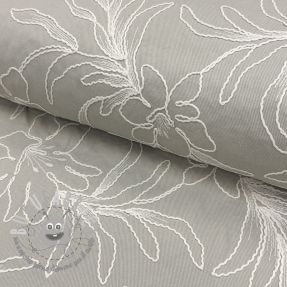 Tessuto di cotone EMBROIDERY GABARDINE Luana grey