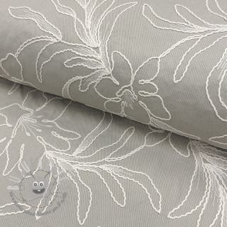 Tessuto di cotone EMBROIDERY GABARDINE Luana grey