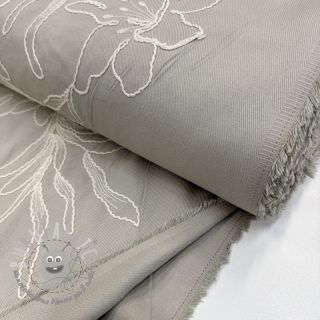 Tessuto di cotone EMBROIDERY GABARDINE Luana grey