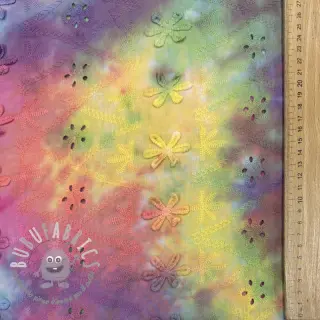 Tessuto di cotone EMBROIDERY Tie dye Della design A