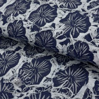 JEANS DENIM Ruffia Flowers design B