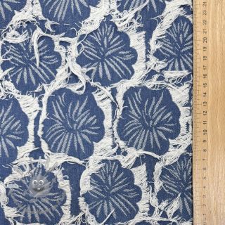 JEANS DENIM Ruffia Flowers design A