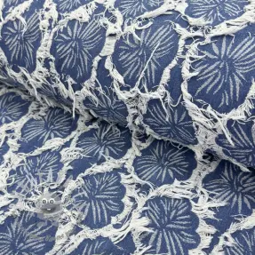 JEANS DENIM Ruffia Flowers design A