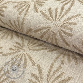 Viscosa con lino Desert flowers design A