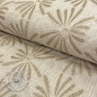 Viscosa con lino Desert flowers design A