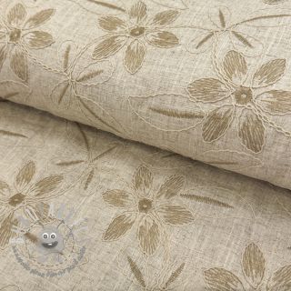 Viscosa con lino Desert flowers design B