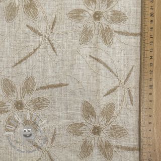 Viscosa con lino Desert flowers design B