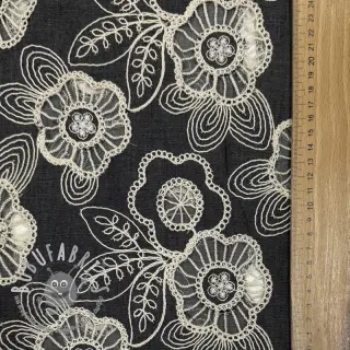 Tessuto di cotone JEANS EMBROIDERY Niva design C