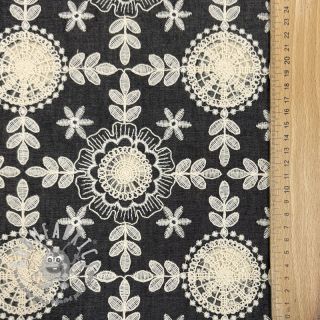 Tessuto di cotone JEANS EMBROIDERY Niva design D